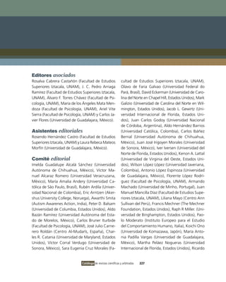 Editores asociados
Rosalva Cabrera Castañón (Facultad de Estudios                 cultad de Estudios Superiores iztacala, UNAM),
Superiores iztacala, UNAM), J. C. Pedro Arriaga                olavo de Faria Galvao (Universidad Federal do
Ramírez (Facultad de Estudios Superiores iztacala,             Pará, Brasil), David Eckerman (Universidad de Caro-
UNAM), Álvaro F. Torres Chávez (Facultad de Psi-               lina del Norte en Chapel Hill, Estados Unidos), Mark
cología, UNAM), María de los Ángeles Mata Men-                 Galizio (Universidad de Carolina del Norte en Wil-
doza (Facultad de Psicología, UNAM), Ariel vite                mington, Estados Unidos), Jacob L. Gewirtz (Uni-
Sierra (Facultad de Psicología, UNAM) y Carlos Ja-             versidad internacional de Florida, Estados Uni-
vier Flores (Universidad de Guadalajara, México).              dos), Juan Carlos Godoy (Universidad Nacional
                                                               de Córdoba, Argentina), Aldo Hernández Barrios
Asistentes editoriales                                         (Universidad Católica, Colombia), Carlos ibáñez
Rosendo Hernández Castro (Facultad de Estudios                 Bernal (Universidad Autónoma de Chihuahua,
Superiores iztacala, UNAM) y Laura Rebeca Mateos               México), Juan José irigoyen Morales (Universidad
Morfín (Universidad de Guadalajara, México).                   de Sonora, México), iver iversen (Universidad del
                                                               Norte de Florida, Estados Unidos), Kenon A. Lattal
Comité editorial                                               (Universidad de virginia del oeste, Estados Uni-
imelda Guadalupe Alcalá Sánchez (Universidad                   dos), Wilson López López (Universidad Javeriana,
Autónoma de Chihuahua, México), víctor Ma-                     Colombia), Antonio López Espinoza (Universidad
nuel Alcaraz Romero (Universidad veracruzana,                  de Guadalajara, México), Florente López Rodrí-
México), María Amalia Andery (Universidad Ca-                  guez (Facultad de Psicología, UNAM), Armando
tólica de São Paulo, Brasil), Rubén Ardila (Univer-            Machado (Universidad de Minho, Portugal), Juan
sidad Nacional de Colombia), Eric Arntzen (Aker-               Manuel Mancilla Díaz (Facultad de Estudios Supe-
shus University College, Noruega), Awarthi Smita               riores iztacala, UNAM), Liliana Mayo (Centro Ann
(Autism Awarenes Action, india), Peter D. Balsam               Sullivan del Perú), Francis Mechner (The Mechner
(Universidad de Columbia, Estados Unidos), Aldo                Foundation, Estados Unidos), Raph R Miller. (Uni-
Bazán Ramírez (Universidad Autónoma del Esta-                  versidad de Binghampton, Estados Unidos), Pao-
do de Morelos, México), Carlos Bruner iturbide                 lo Moderato (instituto Europeo para el Estudio
(Facultad de Psicología, UNAM), José Julio Carne-              del Comportamiento Humano, italia), Koichi ono
rero Roldán (Centro Al-Mudarïs, España), Char-                 (Universidad de Komazawa, Japón), María Anto-
les R. Catania (Universidad de Maryland, Estados               nia Padilla vargas (Universidad de Guadalajara,
Unidos), víctor Corral verdugo (Universidad de                 México), Martha Peláez Nogueras (Universidad
Sonora, México), Sara Eugenia Cruz Morales (Fa-                internacional de Florida, Estados Unidos), Ricardo


                              Catálogo de revistas científicas y arbitradas   227
 