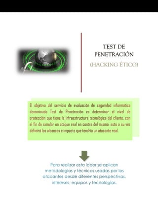 TEST DE
PENETRACIÓN
(HACKING ÉTICO)
 