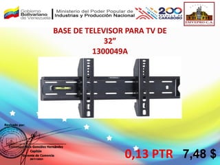 BASE DE TELEVISOR PARA TV DE
32”
1300049A
0,13 PTR 7,48 $
 