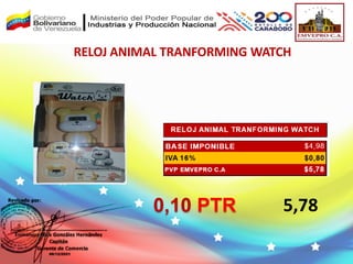RELOJ ANIMAL TRANFORMING WATCH
0,10 PTR 5,78
 
