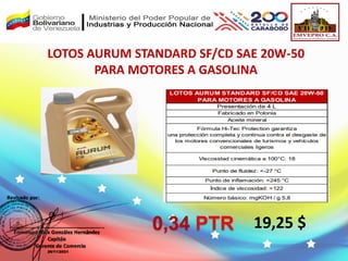 LOTOS AURUM STANDARD SF/CD SAE 20W-50
PARA MOTORES A GASOLINA
19,25 $
0,34 PTR
 