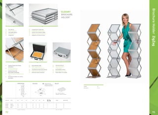 9392
BrochureHolderZigZag
EN easy build up
DE einfach aufzubauen
NL eenvoudige opbouw
FR montage facile
ES montaje fácil
EN equipped with 4 rubber feet
DE ausgestattet mit 4 Gummifüßen
NL voorzien van 4 rubberen voetjes
FR équipé de 4 pieds en caoutchouc
ES equipado con 4 pies de caucho
EN foam protection inside
DE Koffer ausgestattet mit
Schaumstoff an der Innenseite
NL schuimbescherming aan binnenkant
FR boîtier avec mousse à l’interieur
ES protección interior de espuma
EN aluminium frame with screwed
connections
DE Aluminiumrahmen mit
Schraubverbindungen
NL aluminium frame met
geschroefde verbindingen
FR cadre en aluminium équipé de joints
vissés
ES estructura de aluminio con uniones
atornilladas
EN solid case with lock
DE solide abschließbare
Transportkoffer
NL transportkoffer met slot
FR boîtier solide avec serrure
ES maleta sólida con cerradura
BHZZW
BHZZA
BHZZM
EURO INDUSTRIAL
DIMENSIONS
49
49
49
37
37
37
ART. NR. W2 L2
55
55
55
25
25
25
52
52
52
4
4
4
H2 KG
48
48
48
143
143
143
35
35
35
H1D1
28
28
28
W1
All sizes in centimeters
PACKAGE PALLET
H2
L2
W2
PALLET
Euro = 80 cm x 120 cm
Industrial = 100 cm x 120 cm
Max. pcs. on pallet
PCS. OF
IN
ELEGANT
BROCHURE
HOLDER”
“
WOOD
ACRYLIC
MATT
TYPE
single product in
individual cardboard
box (6 mm thickness)
=
FORMAT:
TRAY DEPTH:
A4
2,5 cm
 