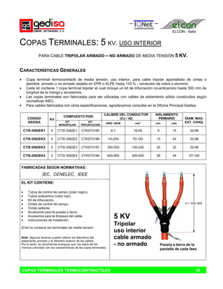 Catalogo elcon copas terminales | PDF