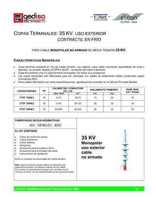 Catalogo elcon copas terminales | PDF