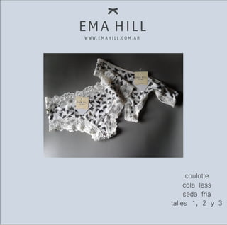 coulotte
cola less
seda fria
talles 1, 2 y 3
 