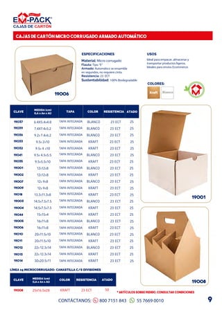 25 Cajas de Cartón para empaque 25x16x16 Cms RM-91 - EMPACK