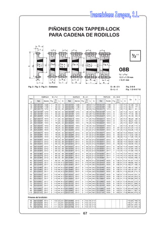 67
PIÑONES CON TAPPER-LOCK
PARA CADENA DE RODILLOS
 