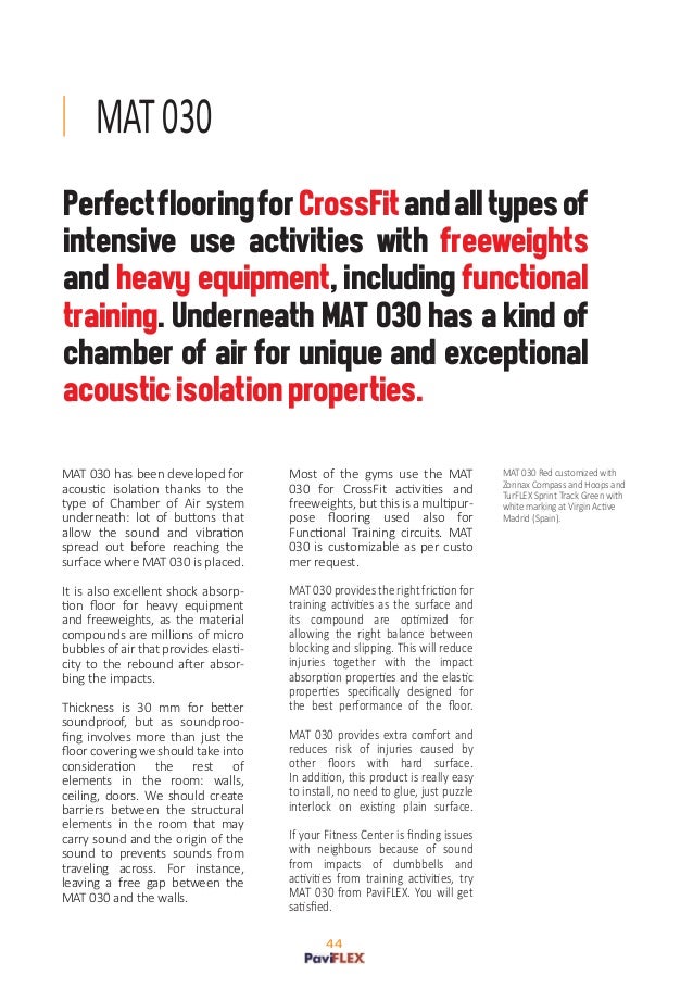 Paviflex Gym Flooring 2018