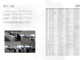 SPV / SAT
Disponemos del mejor servicio postventa y una completa atención al cliente.
Contamos con una red de más de 207 Servicios de Asistencia Técnica (SAT) en
España y Portugal.
Si su producto Nevir necesitara cualquier actualización de firmware, por favor,
consúltenos.
Si no encuentra un SAT cercano a su domicilio consulte en nuestra web
www.nevir.es o infórmese en el teléfono de Atención al Cliente 902 767 777.
SAT
 