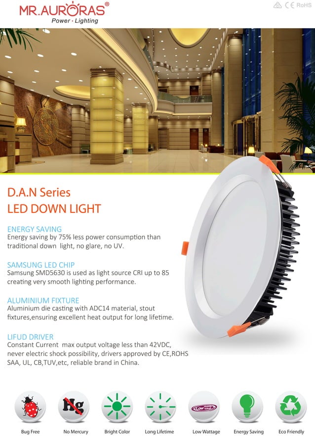 Catalog of auroras leddownlight 2018 PDF