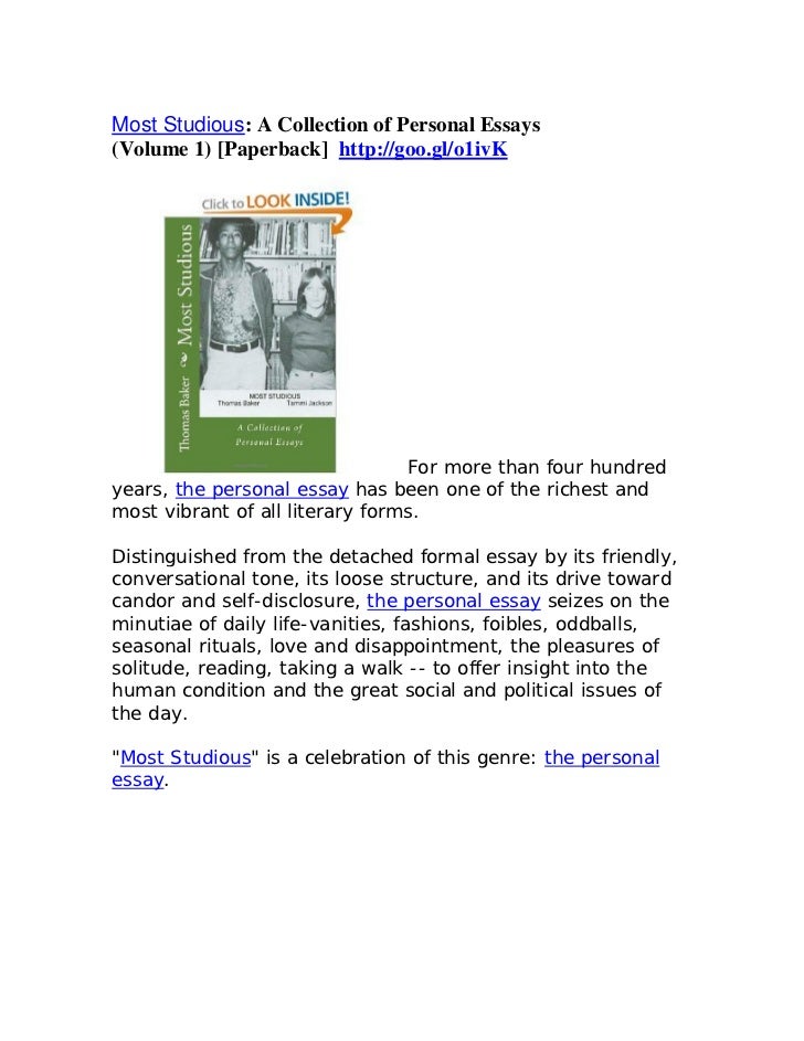 Is the tone of walker essay personal or impersonal