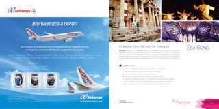 T: 620 6111
www.viajesrosario.com
T: 620 6111
www.viajesrosario.com
72 73
El mejor espectáculo de Turquía
Sea Song, especialistas en Turquía, son nuestros galardonados corresponsales Virtuoso en este
mágico país. Ecléctica, mística y bella: Turquía ha sido un lugar de encuentro de civilizaciones.
Conócela con un concierge de 24 horas atento a toda hora a tus necesidades, guías certificados
de habla española, vehículos VIP e intercambios culturales con los locales. Todo estará cubierto:
desde tus preferencias culinarias hasta tu sed de aventura, no te faltará nada de lo que desees.
Los Top de la Ruta:
–	Volviendo al pasado: alójate en un hotel-caverna en Capadocia.
–	Déjate hipnotizar por la danza de los derviches giradores.
–	Disfruta la belleza de la Laguna Azul de Ölüdeniz.
–	Conoce el castillo de algodón, en turco Pamukkale – Denizli.
–	Sobrevuela Capadocia en globo: una experiencia verdaderamente inolvidable.
–	Descubre Éfeso: ruinas grecorromanas y restos paleocristianos y bizantinos.
–	Date una vuelta por Bodrum, y navega en un “goleta” (yate de madera)
 