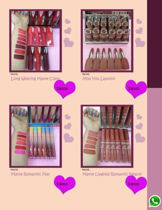FG1173L
Long Wearing Matte Color
$8000
FG1178L
Miss You Lipstick
$8000
FG1177L
Matte Romantic May
$8000
FG1176L
Matte Lipgloss Romantic Beauty
$8000
 