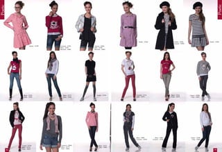 Poetic
Poetic




                                                                                      Vestido - 15762                          Vestido - 15781                     Vestido - 15781
                                                                                                                               Casacão - 15900
                        Vestido - 15798   Camisete - 15732    Jaqueta - 15866
                                          Blusa - 15767       Bata - 15760
                                          Bermuda - 15862     Bermuda - 15863




                Blusa - 15758                 Blusa - 15777      Vestido - 15794   Camisete - 15761                        Blusa - 15763         Casaco - 15788
                Calça - 15859                 Calça - 15852                        Calça - 15874                           Calça - 15870          Calça - 15867




                                                                                   Blusa - 15881           Blusa - 15881                          Casaco - 15786
                                                                                   Conjunto - 15793     Conjunto - 15796                           Calça - 15854



              Casaco - 15790               Cachecol - 15894        Blusa - 15757
              Blusa - 15772                Blusa - 15779           Calça - 15856
              Calça - 15874                Short - 15865
         36                                                                                                                                                               37
 