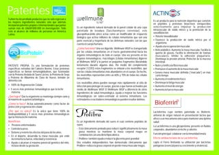 Patentes
COLOSTRUM
+
PATENTE PROPIA. Es una formulación de proteínas
específicas extraídas del Calostro Bovino. Estas proteínas
específicas se llaman inmunoglobulinas, que fusionadas
con la Proteína Aislada de Suero Lácteo, la Proteína de Soya
y Proteína de Albúmina de Clara de Huevo, brindan un
alimentocon:
?100% de Regeneración Celular.
?5 veces más proteínas inmunológicas que la leche
materna.
Que tu organismo se mantenga siempre sano y
almáximodesupotencialbiológico.
Actúa automáticamente como factor de
protecciónyregeneracióncelular.
Es la única que tiene 100% de
biodisponibilidad y 5 veces más proteínas inmunológicas
quelamismalechematerna.
?Previeneenfermedades.
?Controlatupeso.
?Detieneyreviertelosefectosdelpasodelosaños.
?En el deporte, desarrolla tu masa muscular, por ende
incrementatufuerza,velocidadyresistencia.
?Ayuda a alcanzar el máximo potencial genético del niño,
inclusodesdesugestación.
¿Qué logra?
¿Cómo lo hace?
¿Por qué es única?
Beneficios:
FuXion ha desarrollado productos que no solo regresan a
los mejores ingredientes naturales sino que además
incorporan patentes propias e internacionales que juntas
suman más de U$600’000.000 en investigación. Todo
esto al alcance de millones de personas en América
Latina.
Es un ingrediente natural derivado de la pared celular de una cepa
patentada de levadura (Saccharomyces cerevisiae), este
glucopolisacárido único actúa como un modificador de respuesta
biológica que activa millones de células inmunitarias que son una
parte esencial y mayoritaria de las defensas naturales con las que
cuentaelcuerpohumano.
Una vez digerido, Wellmune WGP es transportado
por las células inmunitarias en el tracto gastrointestinal hacia los
órganos inmunológicos de todo el cuerpo. Una vez presente en los
órganos inmunológicos, macrófagos (células inmunitarias) digieren
al Wellmune WGP y lo parten en pequeños fragmentos liberándolo
lentamente durante algunos días. Por medio del complemento
receptor 3 (CR3) estos fragmentos se enlazan a los neutrófilos, que
son las células inmunitarias más abundantes en el cuerpo. De hecho,
los neutrófilos representan entre un 60% y 70% de todas las células
inmunitarias.
Los neutrófilos ahora pueden navegar más rápidamente al sitio de
infección para proteger al cuerpo, gracias a que fueron activados por
medio de Wellmune WGP. El Wellmune WGP a diferencia de otros
ingredientes de salud inmunológica, ayuda a mejorar las funciones
inmunológicas sin sobre-estimular al sistema inmunitario. Los
estimulantesoexcitadoresinmunológicospuedenresultardañinos.
¿Como funciona?
Es un ingrediente derivado del suero el cual contiene péptidos de
suero.
- Está clínicamente probado para reducir significativamente la masa
grasa mientras se mantiene la masa corporal magra en
combinaciónconunadietahipocalórica.
- Prolibra® tambiénayudaareducirlaglucemiapost-prandial.
Dos estudios independientes han demostrado clínicamente que
Prolibra® reducelagrasacorporalsinperdermasamuscularmagra.
Es un producto para la nutrición deportiva que consiste
en péptidos y proteínas bioactivos enriquecidos
selectivamente para impulsar la producción
intravascular de óxido nítrico y la promoción de la
vasodilatación.
?PotenteVasodilatador
?Favorece la producción de óxido nítrico por el
organismo
?Ayudaalarecuperaciónmuscular
?Anticatabólico, Aumenta la masa muscular, Facilita la
quema de grasas, Facilita la eliminación de toxinas
musculares, Inhibe la adhesión plaquetaria,
Disminuye la presión arterial, Protector de la mucosa
intestinal.
?Nutreytonificalafibramuscular
?Promueveelaumentodelamasamuscular
?Genera masa muscular definida (“marcada”) en más
cortotiempo
?Aumentaelrendimientofísico
?Disminuyelafatigamuscular
?Aumentaelniveldeenergía
?Aumentalafuerzamuscular.
Bioferrin
R
Lactoferrina cuyo nombre patentado es Bioferrin,
antiviral de origen natural en presentación láctea que
ofrece a un mecanismo único para mantener una óptima
salud.
La Lactoferrina es una glicoproteína, presente en fluidos
corporales,abundantesenlecheycalostro.
Funciónprincipal:colaborarconlainmunidadinnata.
capta el Fierro limitando su utilización por bacterias
patógenas(esencialparasucrecimientoyvirulencia).
Efecto antibacteriano de la Lactoferrina:
 