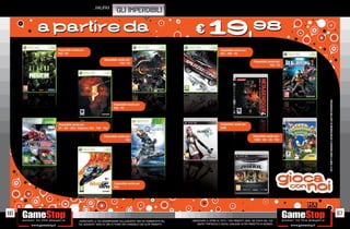 _halifax
                                    gli imperdibili




                                                                                                                                                         TUTTI I DIRITTI SONO RISERVATI E APPARTENGONO AI LEGITTIMI PROPRIETARI.
66                                                                                                                                                                                                                                 67
     _GARANTIAMO LA TUA SODDISFAZIONE SULL’ACQUISTO. Non sei soddisfatto del   _GARANTIAMO IL RITIRO DI TUTTI I TUOI PRODOTTI USATI. SEI STUFO DEL TUO
     tuo acquisto? Avrai 24 ore di tempo per cambiarlo con altri prodotti.         USATO? PORTACELO E SCEGLI QUALSIASI ALTRO PRODOTTO IN NEGOZIO.
 