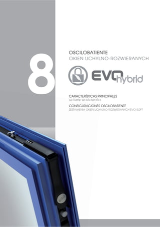 115
C1123 **
16
KIT BASE OB MANIOBRA LÓGICA EVO-SOFT
ZESTAW PODSTAWOWY DO OKIEN UCHYLNO-ROZWIERANYCH Z SYSTEMEM ZAMYKANIA
„UCHYLENIE PRZED OTWARCIEM” EVO-SOFT
Kit oscilobatiente de maniobra lógica
para cerrar al marco.
CARACTERÍSTICAS TÉCNICAS:
El kit viene provisto de bisagras
de oscilo con regulación
horizontal y vertical, y todos los
puntos de cierre encasquillados
y regulables, excepto el reenvío
inferior con seta de seguridad.
Nuevo cerradero de basculamiento
con resbalón integrado.
Posibilidad de añadir múltiples
puntos de cierre.
Todos los elementos deslizantes
incorporan un clip para eliminar
holguras.
Tornillería y piezas metálicas de acero
inoxidable.
Piezas de zamak tratadas para
garantizar resistencia a la corrosión
de más de 250 horas de cámara de
niebla salina
Compases no incluidos.
Okucie do okien rozwierano-uchylnych z
systemem „uchylenie przed otwarciem”.
CECHY TECHNICZNE:
W systemie zamykania „uchylenie przed
otwarciem”, pierwsza pozycja zamka jest
do wychylania a druga do otwierania.
Zestaw jest idealny przy zastosowaniu
zamka Lyra Block, który pozwala na dwie
pozycje blokowania: obracając klucz o
90 stopni pozwala na wychylenie, ale nie
otwierania, jest możliwość wyciągnięcia
klucza w tej pozycji, obracając klucz o
180 stopni, zamek zostaje zablokowany
uniemożliwiając wychylanie i otwieranie.
Zestaw zawiera zawiasy regulowane w
poziomie i pionie oraz regulowane punkt
zamknięcia.
Specjalne rozwórki dla systemu
zamykania „uchylenie przed
zamknięciem”: duża i mała. Należy je
oddzielnie zamówić.
Możliwość dołączenie wielu punktów
zamknięcia.
Wszystkie elementy przesuwne
wyposażone w klips eliminujący luzy.
Śruby i elementy metalowe ze stali
nierdzewnej.
Elementy wykonane ze znal, pokryte
powłoką gwarantującą odporność na
korozję.
1 2
 