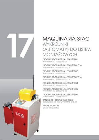 205PRZESUWNE | CORREDERA
TAPA HOJA
LATERAL
POKRYWA BOCZNEGO
6.5='â$
JUEGO JUNTAS DE
ESTANQUEIDAD
KOMPLET USZCZELEK
CORTAVIENTOS
INFERIOR
DOLNY DETAL PRZECIW
PODMUCHOM WIATRU
CORTAVIENTOS
SUPERIOR
GÓRNY DETAL PRZECIW
PODMUCHOM WIATRU
KIT CORREDERA S5000
ZESTAWY DO OKIEN PRZESUWNYCH S5000
Tabla de referencias de los componentes de los kits:
Tabela z nr referencyjnymi komponentów tych zestawów:
KITS CORREDERA S5000
ZESTAWY DO OKIEN PRZESUWNYCH S5000
09101 TAPA HOJA LATERAL
32.5:$ %2=1(*2 6.5='â$ 2000
09008 TAPA HOJA CENTRO
32.5:$ ģ52'.2:(*2 6.5='â$ 2000
09005
CORTAVIENTOS SUPERIOR
GÓRNY DETAL PRZECIW
PODMUCHOM WIATRU 500
09004
CORTAVIENTOS INFERIOR
DOLNY DETAL PRZECIW
PODMUCHOM WIATRU 500
09006 DEFLECTOR
DEFLEKTOR 1000
09007 TAPA DEFLECTOR
POKRYWA DEFLEKTORA 1000
04099 JUEGO JUNTAS DE ESTANQUEIDAD
KOMPLET USZCZELEK 1000
0509002
CONJUNTO CARCASA PLÁSTICA CON 2
RUEDAS (NYLON)
ZESTAW PLASTIKOWA OBUDOWA Z 2
ROLKAMI (NYLON)
250
0509001
CONJUNTO CARCASA PLÁSTICA CON 2
RUEDAS (BOLAS)
ZESTAW PLASTIKOWA OBUDOWA Z 2
ROLKAMI (KULKOWYMI)
250
0509022
CONJUNTO CARCASA DE ZAMAK CON
2 RUEDAs (BOLAS)
ZESTAW OBUDOWY ZE ZNAL Z 2
ROLKAMI (KULKOWYMI)
150
JUEGO TAPA HOJA CENTRO
.203/(7 1$.â$'(.
ģ52'.2:(*2 6.5='â$
CONJUNTO CARCASA
PLÁSTICA CON 2 RUEDAS
(NYLON/BOLAS)
ZESTAW PLASTIKOWA OBUDOWA Z 2
ROLKAMI (NYLON/ KULKOWYMI)
DEFLECTOR
DEFLEKTOR
CONJUNTO CARCASA
ZAMAK CON 2 RUEDAS
ZESTAW OBUDOWY ZE ZNAL
Z 2 ROLKAMI
 