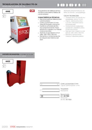 207PRZESUWNE | CORREDERA
KIT CORREDERA S5200
ZESTAWY DO OKIEN PRZESUWNYCH S5200
Tabla de referencias de los componentes de los kits:
Tabela z nr referencyjnymi komponentów tych zestawów:
KITS CORREDERA S5200 (CORTAVIENTOS ESTRECHO)
KIT CORREDERA S5200 (CORTAVIENTOS ESTRECHO)
09015 TAPA HOJA LATERAL
32.5:$ %2=1(*2 6.5='â$ 2000
09014 TAPA HOJA CENTRO
32.5:$ ģ52'.2:(*2 6.5='â$ 2000
09013
CORTAVIENTOS SUPERIOR
GÓRNY DETAL PRZECIW PODMUCHOM
WIATRU 500
09012
CORTAVIENTOS INFERIOR
DOLNY DETAL PRZECIW PODMUCHOM
WIATRU 500
09020 DEFLECTOR
DEFLEKTOR 3000
04098 JUEGO JUNTAS DE ESTANQUEIDAD
KOMPLET USZCZELEK 1000
0509002
CONJUNTO CARCASA PLÁSTICA CON 2 RUEDAS
(NYLON)
ZESTAW PLASTIKOWA OBUDOWA Z 2 ROLKAMI
(NYLON)
250
0509001
CONJUNTO CARCASA PLÁSTICA CON 2 RUEDAS
(BOLAS)
ZESTAW PLASTIKOWA OBUDOWA Z 2 ROLKAMI
(kulkowymi)
250
TAPA HOJA
LATERAL
POKRYWA BOCZNEGO
6.5='â$
JUEGO JUNTAS DE
ESTANQUEIDAD
KOMPLET USZCZELEK
CORTAVIENTOS
INFERIOR
DOLNY DETAL PRZECIW
PODMUCHOM WIATRU
CORTAVIENTOS
SUPERIOR
GÓRNY DETAL PRZECIW
PODMUCHOM WIATRU
JUEGO TAPA HOJA CENTRO
.203/(7 1$.â$'(.
ģ52'.2:(*2 6.5='â$
DEFLECTOR
DEFLEKTOR
CONJUNTO CARCASA
PLÁSTICA CON 2 RUEDAS
(NYLON/BOLAS)
ZESTAW PLASTIKOWA OBUDOWA Z 2
ROLKAMI (NYLON/ KULKOWYMI)
 