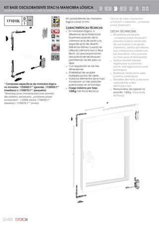 225MASZYNY| MAQUINARIA
TROQUELADORA DE FALLEBAS TFS-01 C16
WYKROJNIK DO RYGLI TFS - 01 C16
1
4444C16Máquina manual ideal para
pequeñas producciones.
CARACTERÍSTICAS TÉCNICAS:
Permite realizar todos los
mecanizados necesarios para
el montaje del oscilo STAC16 y
el remachado de los puntos de
cierre.
Se suministra con devanadora.
Remachado
Nitowanie
Punzonado 6 mm
Perforowanie 6 mm
Corte y punzonado a 6 mm
LčFLH L SHUIRURZDQLH  PP
Ranura
Rowkowanie
MECANIZADOS TFS01-C16
MECHABNICZNIE TFS01-C16
REMACHE REF. 0517002
Ręczna maszyna idealna dla
małych produkcji.
CECHY TECHNICZNE:
Pozwala na wykonanie
wszystkich detali obrabianych
mechanicznie potrzebnych
do montażu okna uchylnego
STAC16 i przynitowania
punktów zamknięcia.
Dostarczana jest z nawijarką.
 