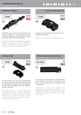 KITS PRACTICABLE STAC16
ZESTAWIENIA DLA OKIEN ROZWIERANYCH STAC16
BISAGRA PRACTICABLE
ZAWIAS DO OKIEN ROZWIERANYCH
KIT BASE OSCILOBATIENTE STAC16 CIERRE AL INVERSOR
ZESTAW PODSTAWOWY DO OKIEN R-U STAC16 ZAMKNIĘCIE NA SŁUPKU
KIT BASE OSCILOBATIENTE STAC16 CIERRE AL MARCO
ZESTAW PODSTAWOWY DO OKIEN R-U STAC16 ZAMKNIĘCIE NA RAMIE
KIT BASE OSCILOBATIENTE STAC16 MANIOBRA LÓGICA
ZESTAW PODSTAWOWY DO OKIEN R-U STAC16 Z SYSTEMEM ZAMYKANIA
„UCHYLENIE PRZED OTWARCIEM”
COMPASES
ROZWÓRKA R-U STAC16
BISAGRAS HOJA PASIVA
ZESTAW ZAWIASÓW SKRZYDŁA PASYWNEGO STAC16
COMPÁS SUPLEMENTARIO
ROZWÓRKA DODATKOWA STAC16
COMPÁS LIMITADOR
ROZWÓRKA OGRANICZAJĄ STAC16
KIT ÁNGULO DE REENVÍO SUPLEMENTARIO
NAROŻNIK TRANSMISYJNY DODATKOWY - ZESTAW STAC16
KIT PASADOR DE PALANCA BIDIRECCIONAL
RYGIEL DŹWIGNIOWY DWUKIERUNKOWY STAC16
KIT CLIP RETENEDOR
ZESTAW SPINACZA ZATRZYMUJĄCEGO
TOPE ANTI-ELEVACIÓN 2 HOJAS
ANTYUNIESIENIE 2 SKRZYDŁA
COMPLEMENTOS STAC16
AKCESORIA DO STAC16
MICROVENTILACIÓN STAC16
REGULOWANA MIKROWENTYLACJA STAC16
CAJAS DE TRANSMISIÓN STAC16
MECHANIZM KLAMKI
FALLEBAS STAC16
LISTWA STAC16
ÁNGULOS DE REENVÍO INOX
NIERDZEWNE NAROŻNIKI PRZESYŁOWE
ÁNGULO DE REENVÍO INOX HOJA PASIVA
NIERDZEWNY NAROŻNIK PRZESYŁOWY SKRZYDŁA PASYWNEGO
PALANCA BIDIRECCIONAL
RYGIEL DŹWIGNIOWY DWUKIERUNKOWY STAC16
1418
 