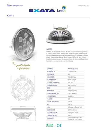 35 - Catálogo Exata   Lâmpadas LED




AR111
 
