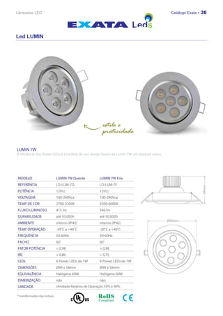 Lâmpadas LED   Catálogo Exata - 38




Led LUMIN
 