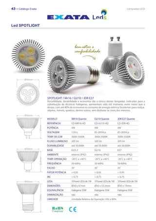 43 - Catálogo Exata   Lâmpadas LED




Led SPOTLIGHT
 