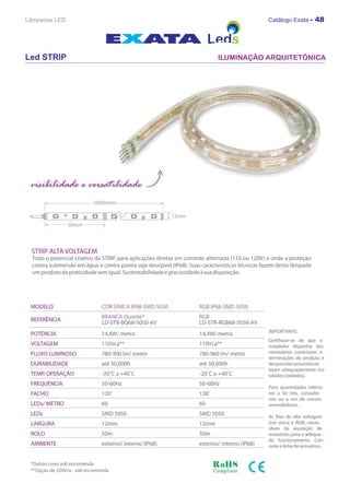 Lâmpadas LED   Catálogo Exata - 48




Led STRIP
 