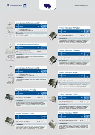 77 - Catálogo Exata   Materiais Elétricos
 