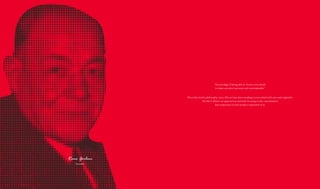 4 5
Founder
Remo Gorlini
“The privilege of being able to choose every detail,
to make a product personal and unmistakeable.”
This is the Gorlini philosophy: since 1951 we have been tending to every detail with care and originality.
We like to define our approach as sartorial, focusing on the customisation
and uniqueness of each product requested of us.
 