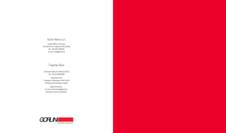 Head Office & Factory
Via Ronchi 74, Legnano (Mi) 20025
Tel: +39 0331 593000
E-mail: info@gorlini.it
Gorlini Remo s.r.l.
Via Santa Sofia 27, Milano 20122
Tel: +39 02 58305555
Opening time
Tuesday to Saturday: 10:00-19:00
Monday and Sunday: Closed.
Appointments:
E-mail: showroom@gorlini.it
Chauffeur service available.
Flagship Store
 
