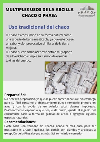 Chaco Arcilla Comestible Perú - Chakos