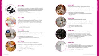 INNOVAR 2019 CONCURSO NACIONAL DE INNOVACIONES102 103
INVESTIGADORES
2019-1785
Visor correctivo
Sistema que corrige la percepción de imágenes diferentes en cada ojo a
través de un sistema electrónico que incluye una cámara y dos pequeñas
pantallas de funcionamiento independiente entre sí para compensar el
desplazamiento en la imagen.
	Claudio Sorrentino: csorrentino2003@yahoo.com.ar
	 Unidad de Formación, Investigación y Desarrollo Tecnológico de Salta
	Salta
2019-1812
Juego para niños con Trastorno del Espectro Autista
Juego sistémico que presenta diferentes escalas sensoriales. Tomando
en cuenta las necesidades de los usuarios, el kit busca el desarrollo
del lenguaje y la comunicación, la interacción social, la motricidad fina,
entre otras.
	Lorena Solange Leonhardt: Innovartea@uade.edu.ar
	 Universidad Argentina de la Empresa
	 Ciudad Autónoma de Buenos Aires
2019-1842
Dinamómetro para tobillo
Dispositivo de evaluación de aptitud física relacionadas con la estabilidad
y la marcha. Analiza la fuerza de los músculos y envía una señal al software
que registra la información y permite la evaluación de la fuerza muscular.
	Leandro Matías Pisani: leopisani@hotmail.com
	 Centro Universitario de Asistencia, Docencia e Investigación (UGR)
	 Santa Fe
2019-1874
Insumos para personas con discapacidad visual
Construcción de modelos tridimensionales generados con impresoras
3D que respeten fielmente al objeto original (tamaño, texturas, etcétera).
La propuesta resuelve la problemática de las representaciones mentales
en personas con discapacidad visual.
	Alejandra Mariana Rocha: rochaale64@hotmail.com
	 Facultad de Ciencias Exactas y Naturales (UNLPAM)
	 La Pampa
2019-1887
Innovación cervecera a partir de levaduras nativas
Desarrollo y licenciamiento de cultivos iniciadores cerveceros a partir de
levaduras nativas argentinas. Utiliza un recurso renovable, brinda valor
agregado, sustituye importaciones y diversifica la producción del sector
cervecero artesanal.
	Diego Libkind: libkindfd@comahue-conicet.gob.ar
	 Instituto Andino Patagónico de Tecnologías Biológicas y Geoambientales
	(UNCOMA-CONICET)
	 Río Negro
2019-1896
Postre de sorgo fermentado apto celíacos
Producto a base de sorgo fermentado con bacterias lácticas y aporte de
fibra fermentable natural o cofermentado con leche. De elevada calidad
nutricional, libre de gluten y apto para celíacos. Con alto contenido de
fitoquímicos beneficiosos para la salud.
	Silvina Rosa Drago: sdrago@fiq.unl.edu.ar
	 INTA - Facultad de Ingeniería Química (UNL)
	 Santa Fe
2019-1911
Detector de rango extendido para tomografía óptica
Detector de rango extendido para tomografía óptica coherente
con aplicaciones en el sector industrial. Permite medir topografías y
tomografías de materiales aumentando el rango máximo de medición
de 3 mm a 5 cm, sin elevar los costos del equipo.
	Eneas Morel: eneasnmorel@hotmail.com
	 Facultad Regional Delta (UTN)
	 Buenos Aires
2019-1915
d3 - Dengue Diagnostic Device
Dispositivo point-of-care para la detección de los virus de Dengue y Zika.
Permite la detección genómica del virus en corto tiempo, utilizando un
dispositivo portátil y controlado mediante un smartphone.
	Julián Axel Bergier: julian.bergier@gmail.com
	 Universidad Nacional de Quilmes
	 Buenos Aires
INVESTIGADORES
 