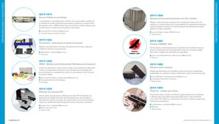 INNOVAR 2019 CONCURSO NACIONAL DE INNOVACIONES170 171
EMPRENDEDORESEINVENTORES
EMPRENDEDORESEINVENTORES
2019-1848
Bloque termoacústico portante con CO2
residual
Bloque constructivo que incorpora CO2
residual de la fabricación de
cerveza y lo confina dentro de su masa alveolar. Es aislante termoacústico,
liviano, portante y económico. Evita los efectos del dióxido de carbono
(GEI) en el medio ambiente.
Luciano Dragani: dragani_l@hotmail.com
Buenos Aires
2019-1882
Sistema CONDEC 360ë
Primer sistema protocolarizado que utiliza técnicas de video inmersivo
para la conservación de una escena del crimen en un formato digital.
Para venta a gobiernos y entidades de seguridad.
César Lucas Abel Albarracín: albarracin.cesar@gmail.com
San Luis
2019-1888
Adoquín post consumo
Adoquines fabricados con polietileno post consumo sin trazabilidad
sustentable, sin cemento ni aditivo, fabricados a partir de fuente de calor.
Carlos Méndez: reciclando.presidencia@gmail.com
Cooperativa Reciclando Conciencia
Buenos Aires
2019-1895
PlayCure - Juegos que sanan
Fusionando salud y diseño, se ofrecen juegos terapéuticos orientados
a distintos tipos de tratamientos (patologías leves o más avanzadas,
como ACV, TEC, Parkinson, demencias). También se diseñan juegos para
tratamientos específicos.
Carla Belatínez: caarbelatinez@hotmail.com
PlayCure
Buenos Aires
2019-1819
Buscar Trabajo es un Trabajo
Curso gratuito y automático para construir una carrera ideal y posible. Es
un sistema de emails periódicos para ayudar a planificar y encarar el día.
Se presenta como un ªj efe virtualº, que acompaña en buscar trabajo, guía,
da información y tareas para incorporar lo aprendido.
Leonardo Piccioli: leopiccioli@gmail.com
Ciudad Autónoma de Buenos Aires
2019-1836
Tronzadora - reduciendo el esfuerzo humano
Máquina que eficientiza el proceso de producción de leña y mejora la
calidad de vida de sus productores.
Mateo Meier: matmeieer@gmail.com
Entre Ríos
2019-1838
MEMI - Módulo para Estimulación Multisensorial Inclusivo
Carrito con elementos, luces, sonido y juegos que facilitarán el desarrollo
motriz y la independencia del niño, para complementar el trabajo del
psicomotricista sin necesidad de contar con otro espacio físico más que
el aula de trabajo.
María Agustina Álvarez: maragus.alvarez@hotmail.com
Universidad Nacional de Río Negro
Río Negro
2019-1839
Detector de envases PET
Sensor óptico que reconoce y diferencia envases PET de bebidas, sin
depender del código de barras. Permite separar por tipo de plástico
filtrando los envases a procesar. Al incorporarse en el ciclo de reciclado,
asegura la calidad del material separado para su triturado y reciclado.
Sergio Fasani: sergiofasani@gmail.com
Brotes Asociación Civil
Buenos Aires
 