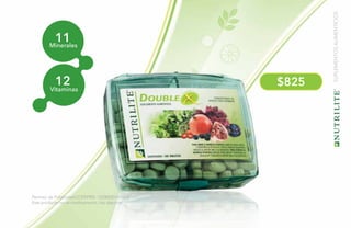 23
$825
Minerales
11
Vitaminas
12
Permiso de Publicidad COFEPRIS: 133300201A1623
Este producto no es medicamento, haz deporte.
SUPLEMENTOSALIMENTICIOS
 