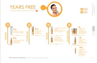 67PB
RUTINADEBELLEZA
YEARSFREE
100% Garantía de Satisfacción / Ordena a través de tu Empresario Amway.
DÍA
NOCHE
YEARS FREElimpiar
1
TONIFICAR
2
HUMECTAR
3
DESMAQUILLANTE
DE OJOS Y LABIOS
YEARS FREE
LOCIÓN
HIDRATANTE
YEARS FREE ACEITE
LIMPIADOR
HIDRATANTE
TRATAR
4
YEARS FREE
CREMA
VITAMINADA
REPARADORA
DE NOCHE
YEARS FREE
CREMA
PROTECTORA
DE DÍA FPS 30
YEARS FREE LOCIÓN
FACIAL
REESTRUCTURANTE
CON AHA-BHA
YEARS FREE
GEL FACIAL
ANTIOXIDANTE
CON VITAMINA C
YEARS FREE
CREMA
MULTIACCIÓN
PARA EL
CONTORNO
DE OJOS
 
