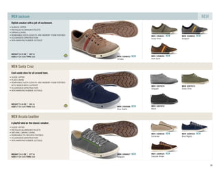 Stylish sneaker with a jolt of excitement.
SIZES 7-14 (1/2 THRU 12)
WEIGHT 12.9 OZ 367 G
NUBUCK UPPER
RECYCLED ALUMINUM EYELETS
CANVAS LINING
REMOVABLE KEEN.CUSH PU AND MEMORY FOAM FOOTBED
VULCANIZED CONSTRUCTION
NON-MARKING RUBBER OUTSOLE
MEN Jackson NEW
Dusty Olive
MEN 1008651 NEW
Gargoyle
MEN 1008652 NEW
Dark Earth
MEN 1008650 NEW
Shitake
MEN 1008653 NEW
Cool suede shoe for all around town.
SIZES 7-14 (1/2 THRU 12)
WEIGHT 13.8 OZ 391 G
SUEDE UPPER
PLAID LINING
REMOVABLE KEEN.CUSH PU AND MEMORY FOAM FOOTBED
WITH ADDED ARCH SUPPORT
VULCANIZED CONSTRUCTION
NON-MARKING RUBBER OUTSOLE
MEN Santa Cruz
Gargoyle
MEN 1007674
Dusty Olive
MEN 1007673
Black
MEN 1007672
Blue Nights
MEN 1008386 NEW
A playful take on the classic sneaker.
SIZES 7-14 (1/2 THRU 12)
WEIGHT 13.3 OZ 377 G
SUEDE UPPER
RECYCLED ALUMINUM EYELETS
NATURAL CANVAS LINING
REMOVABLE PU MOLDED FOOTBED
VULCANIZED CONSTRUCTION
NON-MARKING RUBBER OUTSOLE
MEN Arcata Leather
Coriander
MEN 1008426 NEW
Blue Nights
MEN 1008424 NEW
Cascade Brown
MEN 1008425 NEW
Gargoyle
MEN 1008427 NEW
83
 