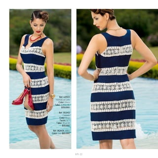 Ref. 425101
Vestido en Lino
Color: Único
Tallas: S-M-L-XL
$159.990
Ref. 302412
Calzado
Color: Rojo
Tacón: 9 1/2
Tallas: 35 al 40
$99.990
Ref. 362404 Reloj
Color: Oro $89.990
H/S 22
 