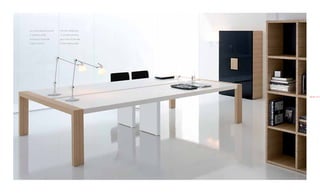 La nuova gamba a ponte   The new bridge leg
in essenza rende         in wooden finishing
ancora più funzionale    give more functionality
il tavolo riunioni.      to the meeting table.




                                                   58.59
 