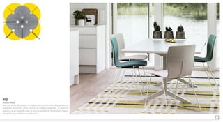 RIO
Gunilla Allard
Río casa arte y tecnología. La silueta precisa de la silla complementa la
estudiada ergonomía de la carcasa de madera modelada. El perfil del
asiento y el del respaldo crean la mezcla perfecta de flexibilidad y fuerza,
otorgando gran calidad a la producción.
ESPERA
LOUNGERESIDENCIALCOLABORACIÓN CONCENTRACIÓN
FORM
ACIÓN
HOSPITALITY
REUNIÓN
 