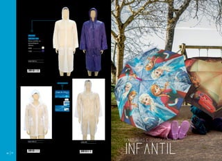 52 53
Conservação:
Proteja o produto do calor, umidade e luz.
Adulto
Instruções de lavagem:
Limpar com pano úmido.
Contém 1 unidade. www.yangzi.com.br
vendas@yangzi.com.br
0800 722 71 22
Capa de Chuva Adulto
C701303 - 1050
Importado por: Yangzi.
CNPJ: 01219321/0001-44
Fabricado na China
100% PVC
Tamanho:
M G GG
EMBALAGEM
1050 / C701303
Capa de Chuva Adulto
48/48
Tecido: PVC 0,10
Tecido: PVC
Tecido: PVC 0,10
CAIXA
SORTIDA
Caixa sortida na
porcentagem
abaixo:
90%
10%
1043 / C701304
Capa de Chuva Juvenil
48/48
4090 / C701305
Capa de Chuva Funcional
240/240
 