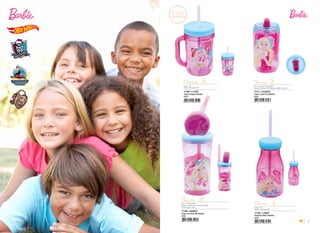 3
17156 / L17C57
Copo Happy Barbie
6/24
17171 / LS19C57
Copo Lata Fun Barbie
2/24
L - 7cm A - 13cm
410ml
Canudo: Plástico PP / Plástico LDPE / Silicone
Copo e Tampa: Resina MS
L - 10,3cm A - 18cm
420ml
Tampa e Canudo: PP
Copo : AS
17169 / LS20C57
Copo Incrível 3D Barbie
2/24
17150 / L16G57
Garrafa Retro Barbie
6/24
L - 7cm A - 21cm
354ml
Tampa e Canudo: PP
Copo : AS
L - 9cm A - 27cm
450ml
Tampa : Plástico PP e Plástico LDPE
Personagem : PVC
Copo : Resína SAN
LANCAMENTOS
TODOS OS PRODUTOS
DESTA PAGINA SAO˜
NOVA
ESTAMPA
 