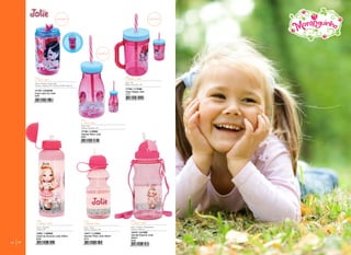 14 15
17146 / L16G62
Garrafa Retro Jolie
6/24
L - 7cm A - 21cm
354ml
Tampa e Canudo : PP
Copo : AS
17152 / L17C62
Copo Happy Jolie
6/24
L - 10,3cm A - 18cm
420ml
Tampa e Canudo : PP
Copo : AS
17170 / LS19C62
Copo Lata Fun Jolie
2/24
14415 / L01G62
Garrafa Esporte Jolie
500ml
6/48
14401 / L05G62
Cantil de Alumínio Jolie 500ml
6/48
14417 / L12G62
Garrafa Tritan Jolie 450ml
3/12
L - 6,6cm A - 21cm
500ml
Copo : Alumínio
Tampa : PP
L - 6,8cm A - 18cm
430ml
Copo : Tritan
Tampa / Canudo : PP
L - 7,5cm A - 20cm
560ml
Copo / Tampa : Polipropileno
Canudo : Silicone
L - 7cm A - 13cm
410ml
Canudo : Plástico PP / Plástico LDPE / Silicone
Copo e Tampa : Resina MS
LANCAMENTO
LANCAMENTOS
TODOS OS PRODUTOS
DESTA PAGINA SAO˜
NOVA
ESTAMPA
LANCAMENTO
LANCAMENTOS
TODOS OS PRODUTOS
DESTA PAGINA SAO˜
NOVA
ESTAMPA
LANCAMENTO
LANCAMENTOS
TODOS OS PRODUTOS
DESTA PAGINA SAO˜
NOVA
ESTAMPA
 