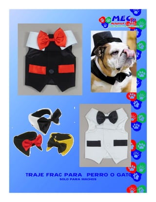 TRAJE FRAC PARA PERRO O GATO
        SOLO PARA MACHOS
 