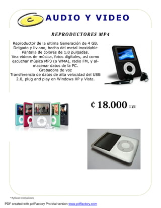 GENERICO Reproductor mp3 lcd usb grabadora voz.