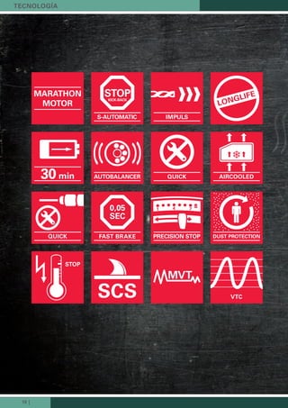 PRECISION STOP
10 |
tecnoLoGía
Kataloge_Catalogue_Tools_2011_1_es_ES_mm.indd 10 17.03.2011 13:20:40 Uhr
 