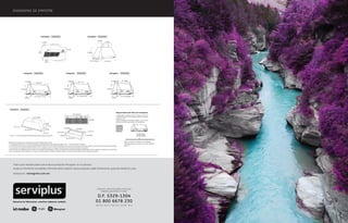 70 monogram.com A
DIAGRAMAS DE EMPOTRE
0052
Diagramas de Empotre
w w w . s e r v i p l u s . c o m . m x
especialistas certificados
Instalación, reparación, pólizas, refacciones
originales y garantía por 3 meses.
D.F. 5329-1304
01 800 6678 230
Unico servicio directo de fábrica
gemonogram.com.mx
gemonogram.com.mx
Campana ZV48TSFSS
47”-15/16” (121.77)
12”(30.48)
40”(101.6)
18”(45.72)
25”(63.5)
Campana ZV36TSFSS
12”(30.48) 28” (71.12)
18”(45.72)
35”-15/16”(91.29)
25”(63.5)
Campana ZV30TSFSS
12”(30.48) 22” (55.88)
18”(45.72)
29”-15/16”(76.05)
25”(63.5)
Campana ZV54ISHSS
16”(40.64)
24”(60.96)
33”(83.82)
36”-1/4” (92.08) 54”(137.16)
Campana ZV48RSFSS
47-15/16" (121.17)
47-15/16" (121.17)
25”
(63.50)
22.5”
(57.15)
12”(30.48)
10”(25.40)
Planeación Avanzada para Campanas Extractoras Profesionales de Isla
• La campana se envía con un marco de soporte y cubierta de ducto para alturas de techo de 7’11” (241.3) hasta 8’5” (256.54).
• Los accesorios para alcanzar alturas de techo de 8’6” (259) a 10’4” (315) están disponibles. Estos accesorios incluyen marcos de soporte y cubiertas decorativas tipo telescópico.
• Se suministra un modelo de instrucciones con la campana para ayudar a colocar correctamente la campana sobre la cubierta de cocción y localizar los soportes y los tornillos.
• Para una apariencia de acabado, se incluye una cubierta superior. Instale la cubierta superior cuando la parte superior de la campana sea visible.
Campana ZVC48LSS
• Instale estas campanas por lo menos a 30” de la
cubierta de cocción o de cualquier parrilla profesional
y máximo a 36”.
• Estas campanas se pueden instalar a 24” mínimo
sobre una estufa de gas o eléctrica empotrable.
ZV54ISHSS
ZV48TSFSS
ZV36TSFSS
ZV30TSFSS
ZVC48LSS
Nota: La altura de instalación exacta debe
determinarse por el uso de una o más cubiertas
de ducto.
Requerimientos de Altura de Instalación
30”(76.2) Mín.
36”(91.44) Máx.
71/2”(19.05)
3-7/8”(9.85)
3-7/8”(9.85)
4”(10.16)
46-1/2”(118.11)
21-1/4”(53.98)
1/2”(1.27)
39-1/2”(100.33)
14”(35.56)
Nota: 1.27 cm de ala alrededor del borde exterior del casquillo de inserción.
29-1/2”(74.93)
38-1/2”(97.79)
14”(35.56)
1/2”(1.27)
13”(33.02)
1/2”(1.27)
1/2”(1.27)
w w w . s e r v i p l u s . c o m . m x
Instalación, reparación, pólizas, refacciones
originales y garantía por 3 meses.
D.F. 5329-1304
01 800 6678 230
Todo lo que necesitas saber acerca de los productos Monogram, en un solo sitio.
Accesa a información actualizada, infórmate sobre nuestros nuevos productos, obtén dimensiones, guías de instalación y tips.
Visítanos en: monogram.com.mx
 