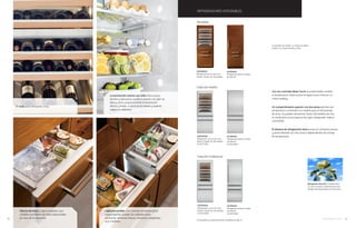 REFRIGERADORES INTEGRABLES
ZIW30GNDII
Refrigerador y cava de vinos
Bottom Freezer de 106 botellas
kit ZKGP300N
Colección Profesional
Refrigerador libre HFC. El R600a tiene
un menor impacto ambiental que otros
refrigerantes disponibles en el mercado.
Características y especificaciones completas en pág. 51
Fábrica de hielos. Cajón congelador que
contiene una fábrica de hielos desactivable
en caso de no requerirla.
17 racks para almacenar vinos.
Cajón Convertible. Con controles de temperatura
independientes, pueden ser utilizados para
almacenar alimentos frescos, alimentos congelados,
vino o bebidas.
La iluminación interior con LEDs. Poco a poco
ilumina y obscurece cuando la puerta o el cajón se
abre y cierra, proporcionando la iluminación
blanca y limpia. La iluminación lateral y superior
mejora la visibilidad.
Colección Diseño
Con sus controles Glass Touch se puede desde cambiar
la temperatura, hasta activar el seguro para niños en un
mismo display.
Un compartimiento superior con dos zonas permite una
temperatura controlada a la medida para el almacenaje
de vinos. Se pueden almacenar hasta 106 botellas de vino
al combinarlo con el espacio del cajón refrigerador inferior
convertible.
El sistema de refrigeración dual provee un ambiente preciso
y personalizable con tres zonas independientes de manejo
de temperatura.ZIW30GNDII
Refrigerador y cava de vinos
Bottom Freezer de 106 botellas
kit ZKGT300N
ZIC30GNDII
Refrigerador Bottom Freezer
de 399.26 L
kit ZKST300N
Los paneles de madera y manijas se deben
ordenar a su fabricante de cocinas.
ZIW30GNDII
Refrigerador y cava de vinos
Bottom Freezer de 106 botellas
Panelable
ZIC30GNDII
Refrigerador Bottom Freezer
de 399.26 L
ZIC30GNDII
Refrigerador Bottom Freezer
de 399.26 L
kit ZKSP300N
10 monogram.com 11
 