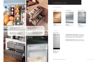 CAJÓN REFRIGERANTE Y ICE MAKER
CAJÓN REFRIGERANTE
ICE MAKER
La elevada producción y gran capacidad hacen de la fábrica
de hielo Monogram®
una adición versátil para cualquier nivel de
entretenimiento. Produce hasta 23 kg diarios de hielo cristalino
y se apaga automáticamente cuando el cajón está lleno.
En grandes reuniones sociales la fábrica de hielo Monogram®
es el anfitrión perfecto, produciendo grandes volúmenes de hielo.
ZDIS150ZSS
Fábrica automática de hielo
de acero inoxidable
Piso/Empotrable
ZIDI240BII
Doble cajón refrigerante de 141.6 L
empotrable.
Panelable
ZIDI240BII
Doble cajón refrigerante de 141.6 L
acero inoxidable.
Colección Profesional
ZIDS240BSS
Doble cajón refrigerante de 141.6 L
acero inoxidable.
Colección Diseño
Colección Diseño
Características y especificaciones completas en pág. 51Características y especificaciones completas en pág. 47
Temperatura ajustable ideal para mantener frescos
los alimentos.
Gracias al sistema de filtración de agua, el Ice Maker
produce hasta 23 kg diarios de hielo gourmet.
Versatilidad de almacenamiento gracias a sus
separadores y charolas.
Iluminación LED le permite visualizar con
facilidad el contenido del compartimento.
Kit Profesional ZKDP240
14 monogram.com 15
 